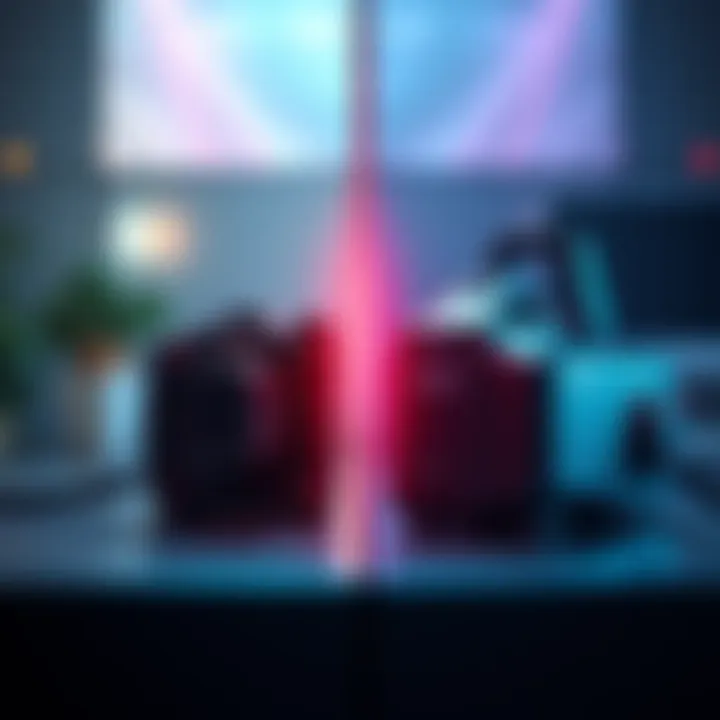 A side-by-side display of Flex and Gen5 products highlighting their features and design differences