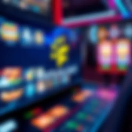 Screen showing FortuneJack logo with various online games available on the platform