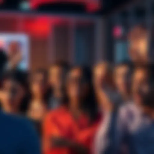 A group of diverse forum members expressing concerns about get rich quick schemes, with worried faces and raised hands, in a digital chat setting