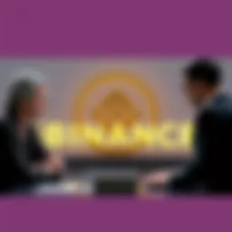 French government officials discussing cryptocurrency regulation in front of a Binance logo