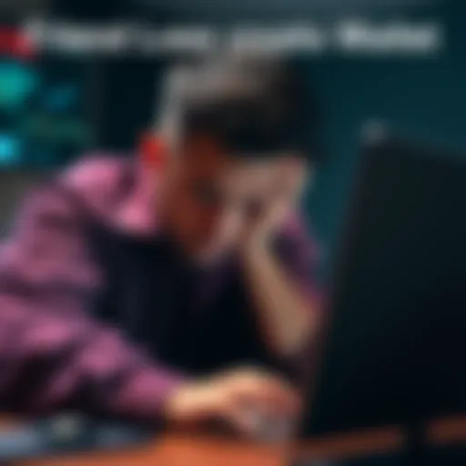 A sad person looking at a computer screen with a distressed expression, reflecting on a lost crypto wallet due to a phishing scam