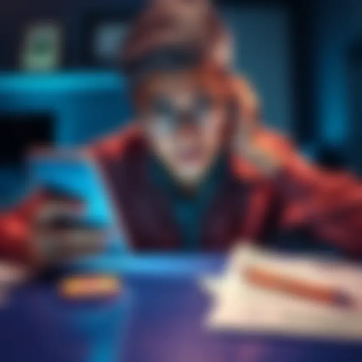 A person looking at their phone with a worried expression, surrounded by financial documents and bills, representing frustration over withdrawal delays from Coinbase.