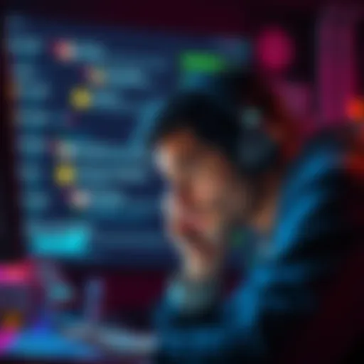 A person looking upset while reading negative comments on a crypto forum