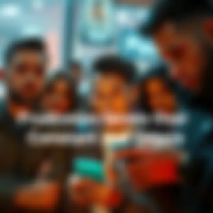 A group of people looking annoyed and confused while looking at a phone and waiting, showing their disappointment with ongoing announcements that don't deliver