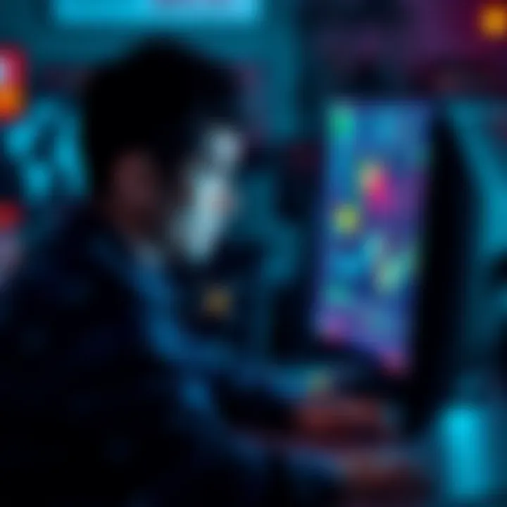 Person looking frustrated at a computer A person sitting in front of a computer with a frustrated expression, representing issues with a trading platform.