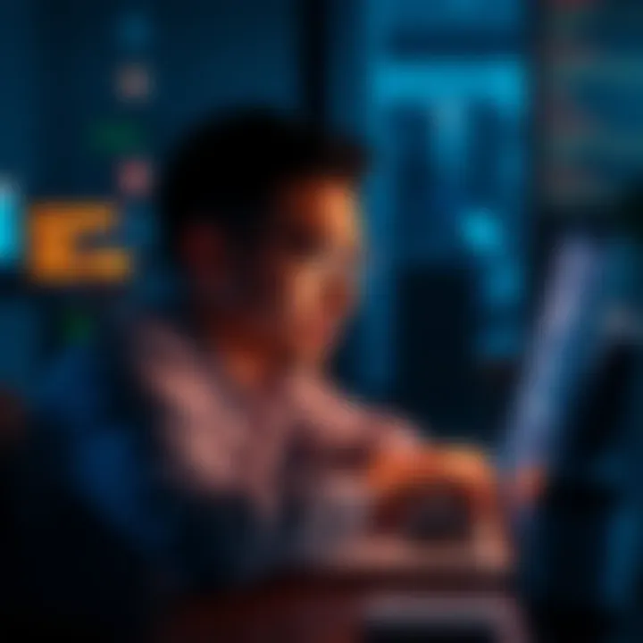 A user looking stressed while trying to log into their Coinbase account on a laptop, with error messages displayed on the screen.