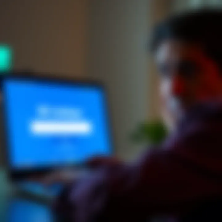 User appears frustrated while trying to log into Coinbase on their laptop, showing login error message.