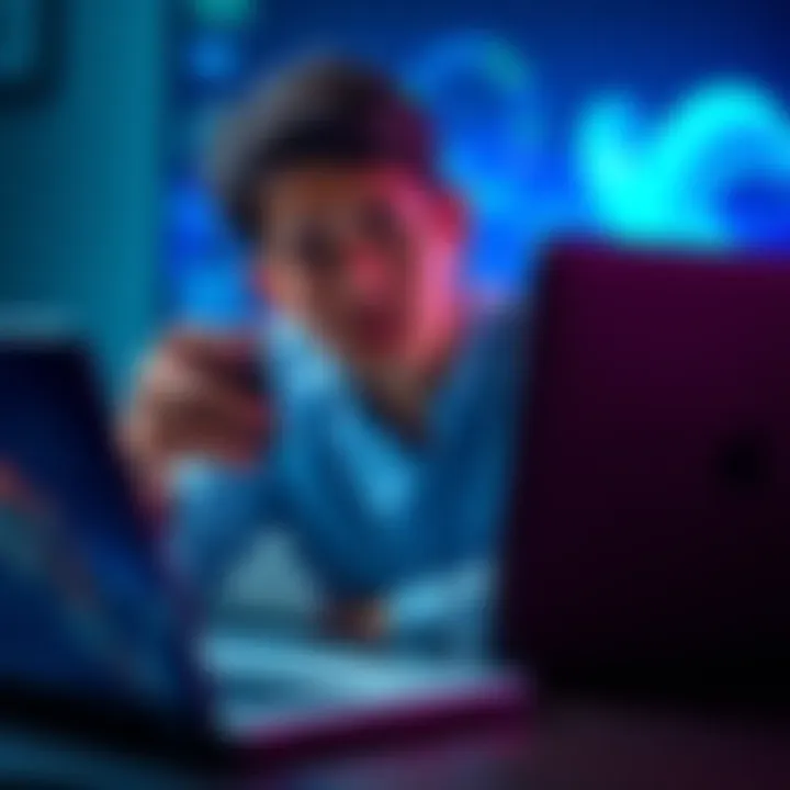 A person looks disappointed while holding a Ledger Nano X wallet next to a laptop, symbolizing the need for a desktop for firmware updates.