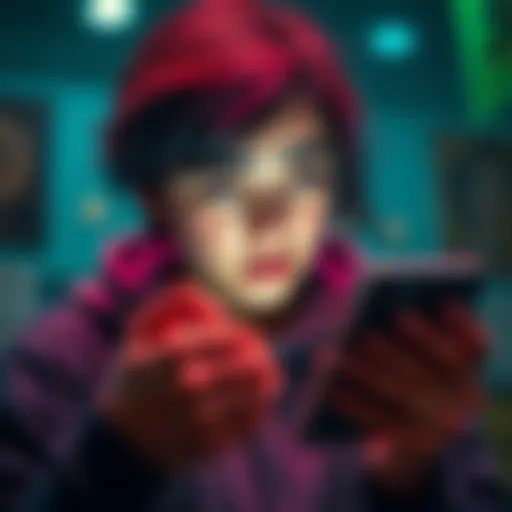A person looking concerned while checking their wallet app on a smartphone, worried about lost funds.