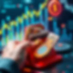 A digital wallet showing various currencies and transactions on a screen, symbolizing the future of financial technology.