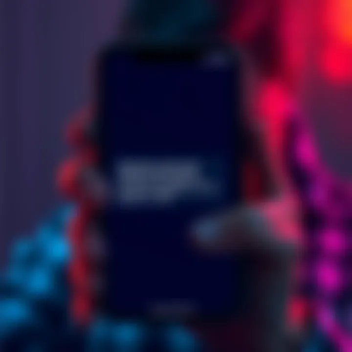 A smartphone displaying a text message about Gemini account security, with a distressed person in the background