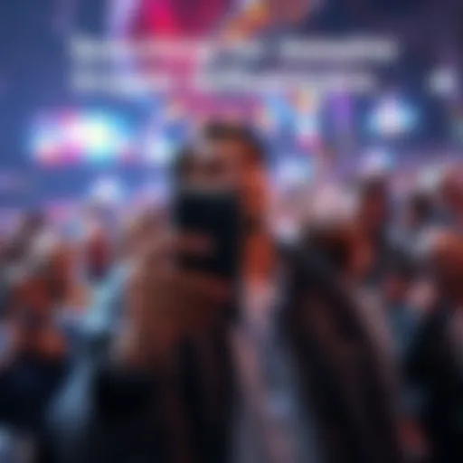 A person holding a smartphone and discussing cryptocurrency in front of a crowd, symbolizing the search for authentic crypto voices