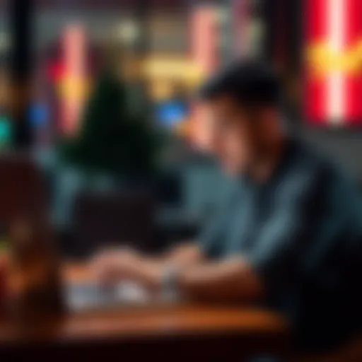 A person comparing gift cards and airline miles to redeem points, looking at options on a laptop.