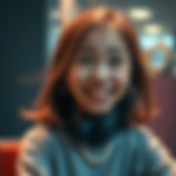 A girl with a playful expression, making a funny face to surprise her friend, representing quirky behavior in relationships.