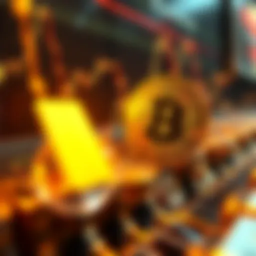 A graphic showing gold prices dropping while Bitcoin rises, illustrating the financial market turmoil and a significant loss in assets.