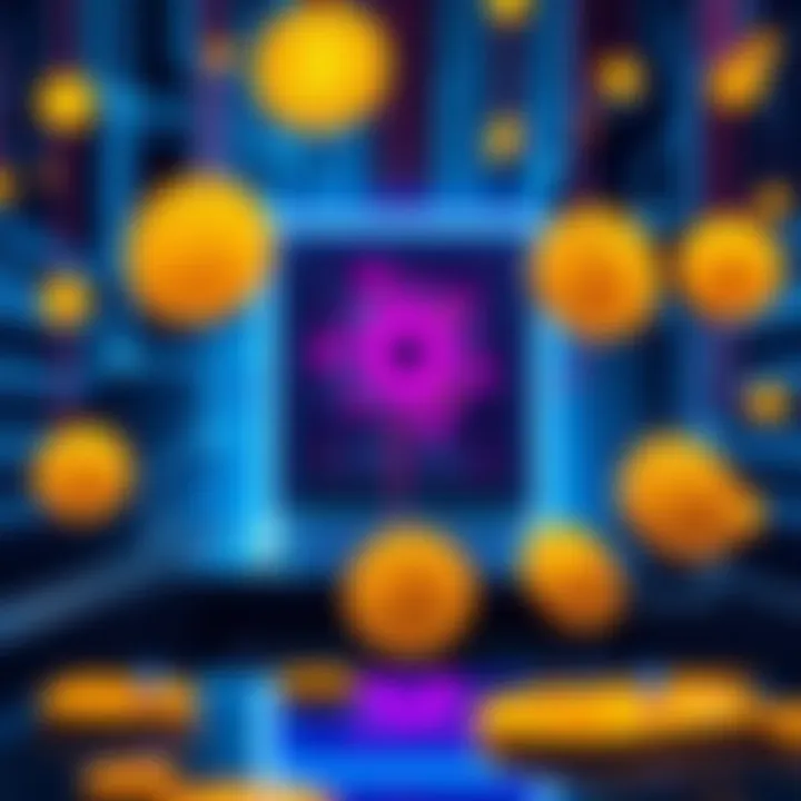 Illustration showing a quantum computer with Bitcoin symbols around it, representing the impact of quantum technology on cryptocurrency security.