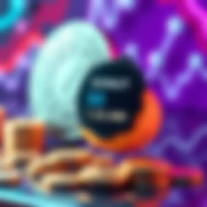 Announcement about a grant for upgrading DONUT distribution logic, featuring visuals of digital coins and a chart representing reward calculations.