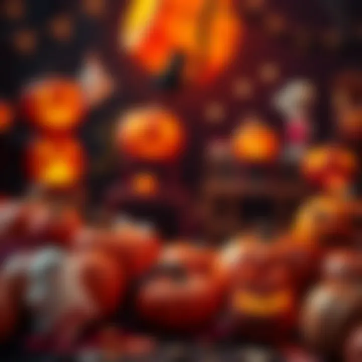 Halloween profile picture fun Colorful Halloween profile pictures featuring pumpkins, ghosts, and spooky decorations.