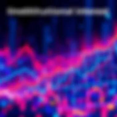 A vibrant digital graphic showing financial growth with Hedera's logo, symbolizing increased institutional interest and DeFi developments.