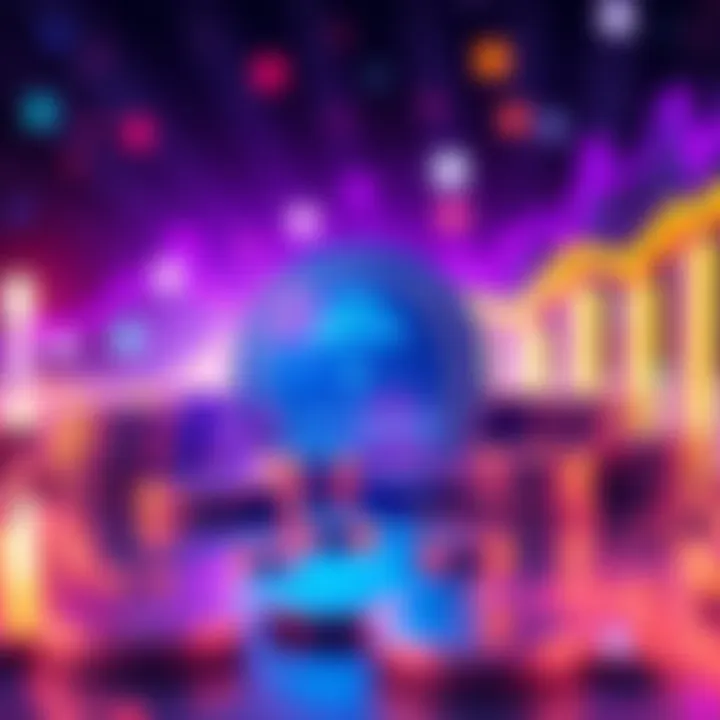 Hedera Staking Reward Boost A digital graphic showing $HBAR coins with a backdrop of growth and investment symbols, representing the 250 million funding boost to Hedera staking rewards.