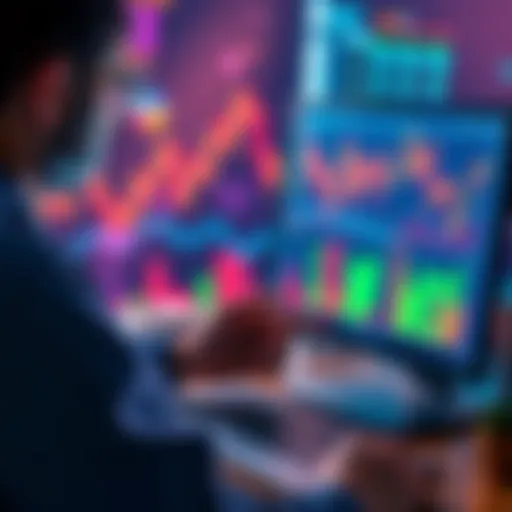 A financial analyst reviews graphs and charts on a computer screen, symbolizing hedging strategies in the financial market.