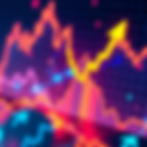 A graph showing the rising price trend of HEX with arrows indicating upward movement.