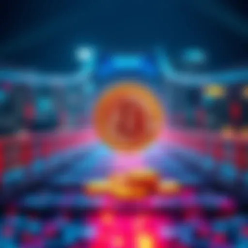 A visual representation of BNB coins connected to the Solana blockchain through a digital bridge