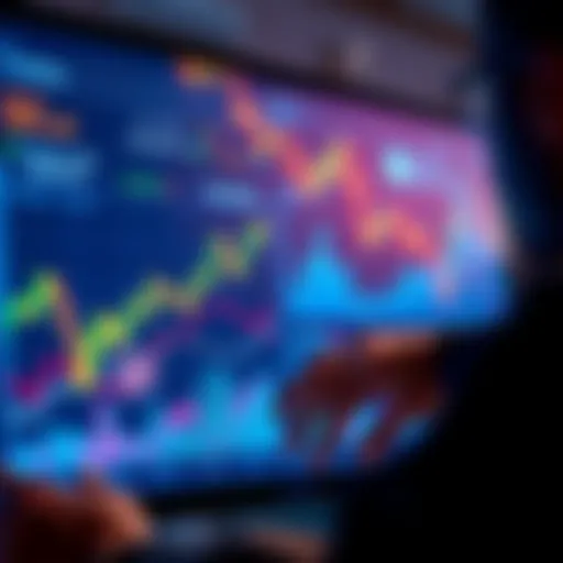 A person looking at financial charts and graphs on a screen, symbolizing patience in investment strategy.