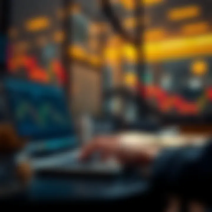 A person using a laptop to trade Monero on an exchange platform