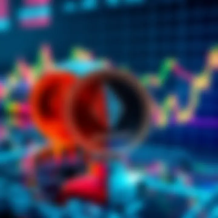 A visual representation of institutions purchasing Ethereum with a backdrop of charts showing rising trends in cryptocurrency prices.