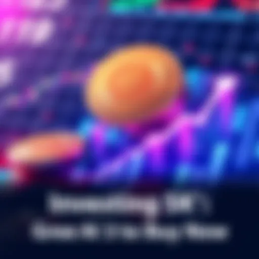 A graphic showing financial graphs and coins symbolizing AI and RWA investments, with a focus on upward trends.