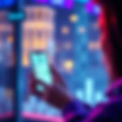 A person looking at investment options on their smartphone with Revolut app open