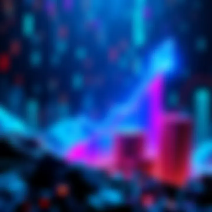 A graphic showing a rising graph symbolizing growth with dollar signs and tech elements representing DApp development and marketing efforts.