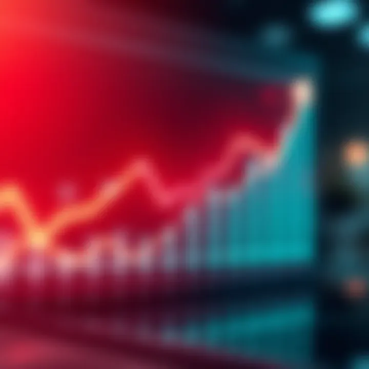 A line graph showing a steady upward trend over three months, illustrating long-term investment growth.