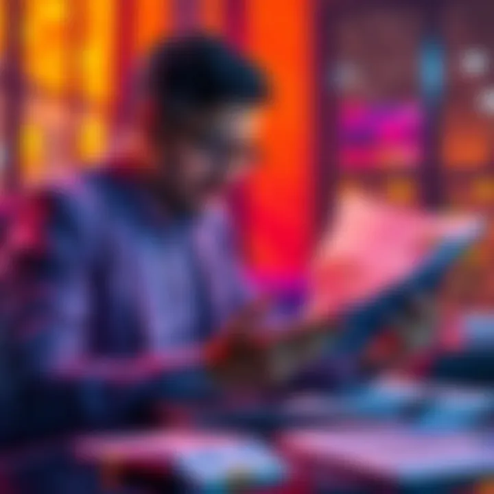A person analyzing 150 land parcels with a calculator and financial documents, considering a $7,000 investment.