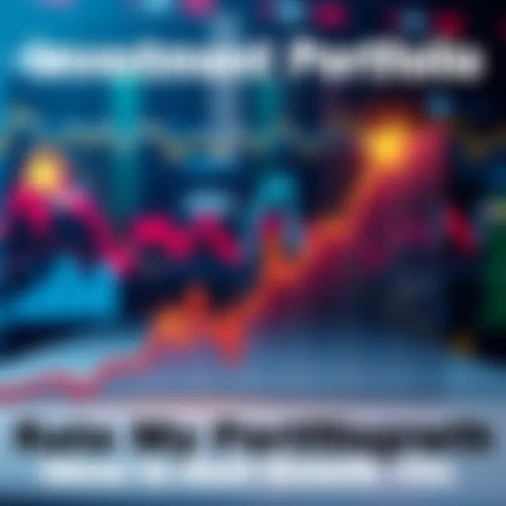 A graph showing an upward trend in investment growth, representing a portfolio that has increased in value significantly. Charts and financial symbols are visible, depicting positive market activity.