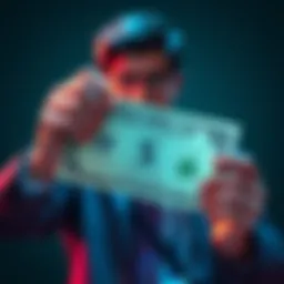 Investor holding onto stocks A determined investor holding a stock certificate tightly, symbolizing commitment despite market changes.