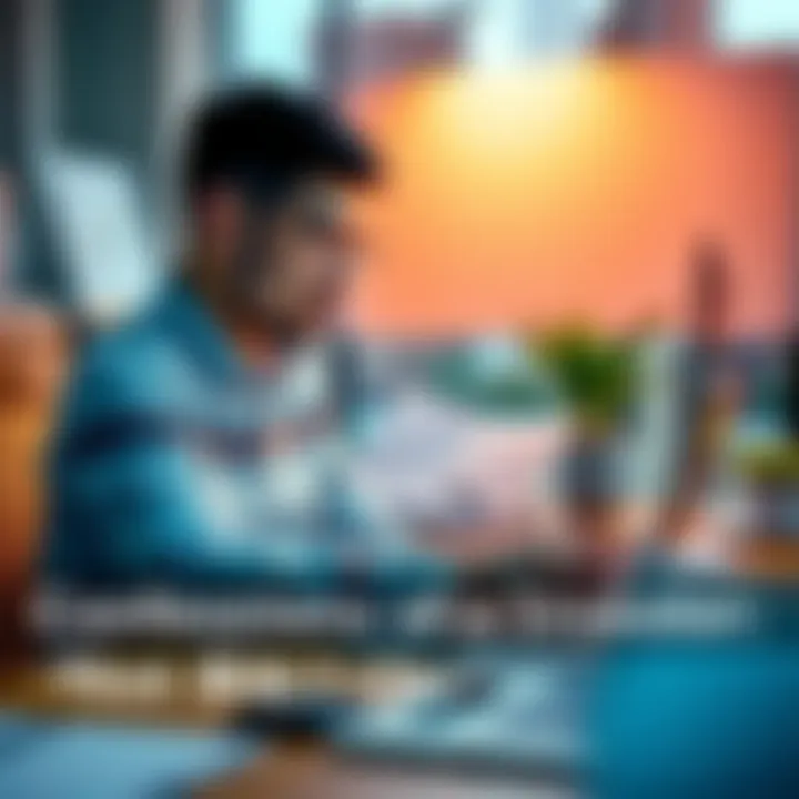 Investor Learning Journey A person reviewing financial reports and strategies for investing at a desk with a laptop and charts.