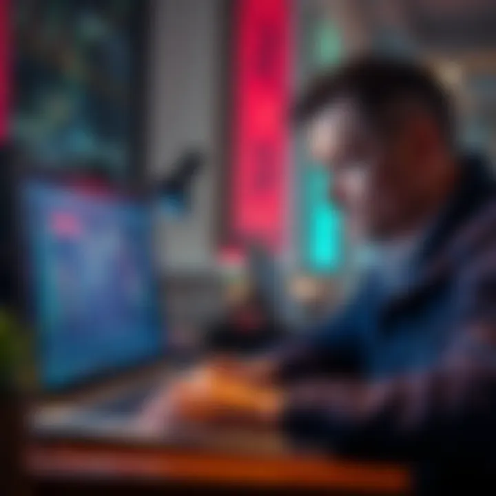 An investor looking worried while checking cryptocurrency charts on a laptop, reflecting regret over their decision to sell XRP.