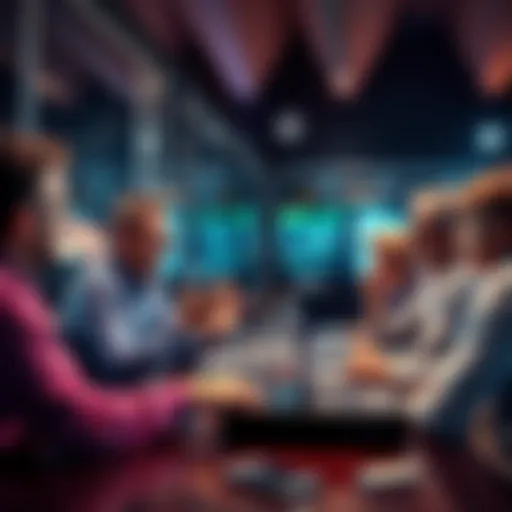 Group of investors sharing insights and strategies during a meeting