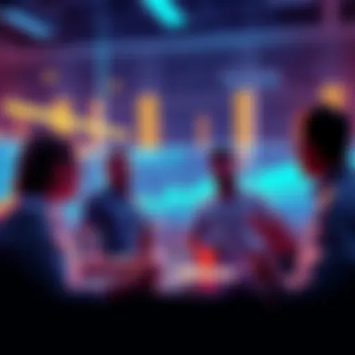 A group of investors talking about their transition to Kaspa, with graphs showing potential gains.