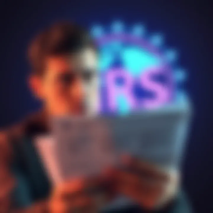 IRS Tax Document Demands A person looking worried while holding tax documents with a broken exchange logo in the background