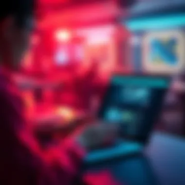 Person using a laptop to search for jobs in the Solana ecosystem