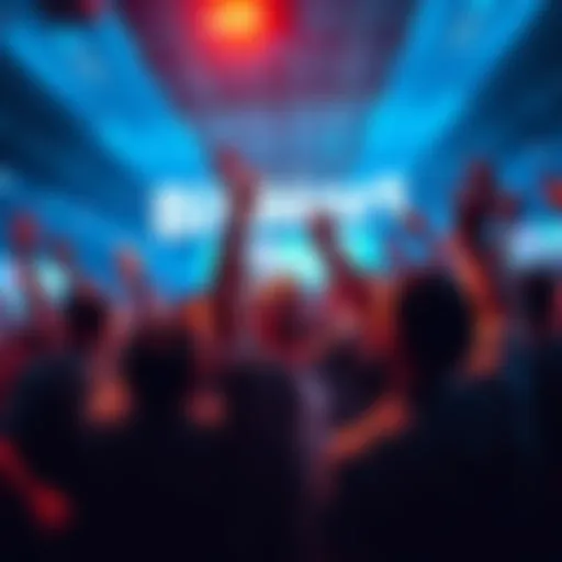 Excited people celebrating success in crypto trading at BitMart Pre-Market event