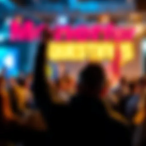 A community member raising a hand to ask a question about Monero during an event.