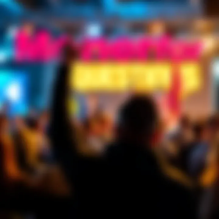 A community member raising a hand to ask a question about Monero during an event.