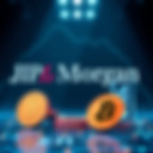 A graphic showing JPMorgan's logo alongside crypto ETF symbols, representing the acceptance of digital assets as loan collateral