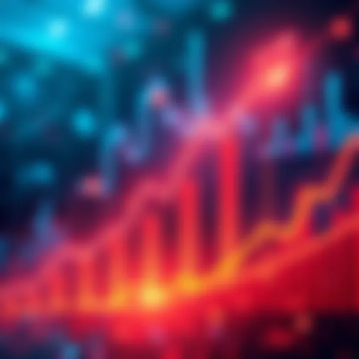 Graph showing rapid growth trend for Kaspa in 2025, with financial symbols in the background