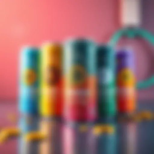 Kendu Energy drink cans displayed with cryptocurrency symbols and new flavors in vibrant packaging