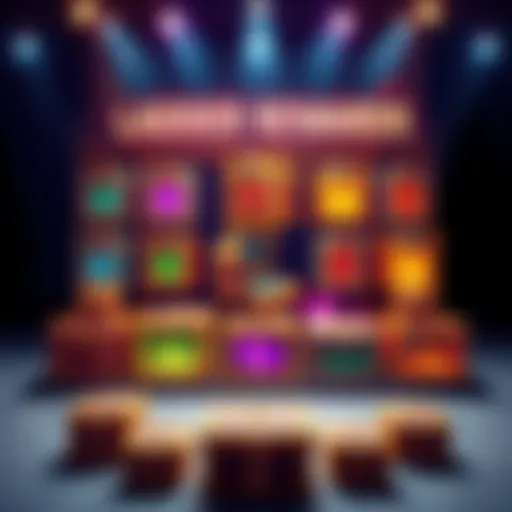 A visual representation of ladder rewards featuring legendary blocks and boxes, showcasing options for players to choose from.